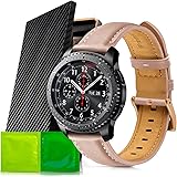 22mm Strap for Samsung Galaxy Watch 46mm, Replacement Leather Strap for Samsung Galaxy Watch 3 45mm Strap Compatible with Sam