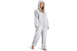 CityComfort Combinaison Pyjama Femme, Grenouillère Femme Pyjama Onesie Tout en Un en Polaire S-XL