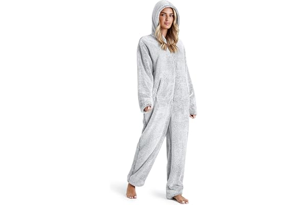 CityComfort Onesies för kvinnor, mjuk och bekväm pyjamas i fluffig fleece, overall, nattkläder, vardagskläder, myskläder, storlek S–XL