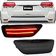 D-Lumina Rear Bumper LED Reflectors Light Lamp Assembly Fog Light Kit Compatible with Je-ep Grand Cherokee, Compass, Patriot ＆ Dodge Journey, Rear Bumper Reflector Light Smoked Len Foglamp, Pack of 2