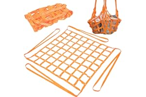 KTCINA Rete di sollevamento 1 x 1 m, rete di sicurezza del carico, 300 kg, capacità di carico a maglie quadrate, resistenza all'usura, per sicurezza del carico, sollevamento verticale, rete di