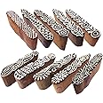 Textile Wooden Blocks Innovative Border Design Printing Stamps (Set of 10) Htag2160