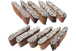 Royal Kraft Tessile Legno Stampa Innovativo Bordo Designs Timbri Blocchi (Set di 10)