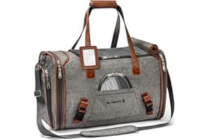 MR. PEANUT'S Fluggesellschaft zugelassen Weiche Seiten Pet Carrier, Low Profile Travel Tote mit Fleece Bettwäsche, Premium Reißverschlüsse & Metall Sicherheit Verschluss, Medium, Platinum Gray