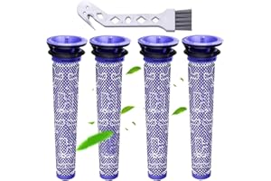 Smyidel Filtr do Dyson, nadaje się do prania, replenishment filtr wstępny do Dyson DC58 DC59 DC61 DC62 DC74 V6 V7 V8 akcesoria do odkurzaczy części i akcesoria zastępują 4 sztuki