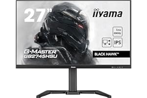 iiyama GB2745HSU-B1 27" IPS Gaming, G-Master Black Hawk, FreeSync, 1920x1080, 100Hz, 250cd/m², HDMI, DisplayPort, 1ms (MPRT), Speakers, USB-HUB 2X 2.0, Black Tuner. 15cm Height Adjustable