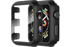 Diruite 2-Pack do Apple Watch Series 3/2/1 Etui Ochronny, Twardy PC All-Round Screen Protector Ultra Cienki Futerał Case do Apple Watch 38mm Panzerfolie Ochronny