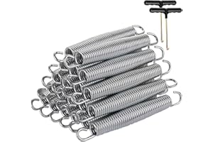 Yarlung 20 Pack 7 Inch/17.8cm Trampoline Springs with 2 T-Hooks, Stainless Steel Springs Replacement Parts for Skywalker, JumpKing, Upperbounce, Skybound