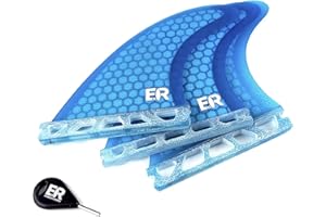 Eisbach Riders Surfboard Future Fiberglass Honeycomb Thruster Fin Set - Pinne per Tavola da Surf e SUP - Size Small/Medium/Large