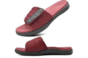 ONCAI Dusch Badelatschen Herren mit Klettverschluss Offener Zeh Sports Badesandalen Sommer Freizeit Sandalen Hausschuhe Weich Arch Support Gummifußbett Pantoletten Größe 40-47