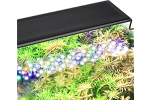 Hygger Illuminazione per Acquario, 26W Lampada LED, 24/7 Luce LED Regolabile in 9 Colori e 10 Intensità per Acquari da 75-82cm