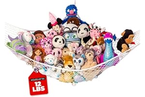 Lilly's Love Teddy Hammock | Toy Hammock for Stuffed Animals | Soft Toy Storage | Cute Room, Bedroom & Home Decor | Large (White)