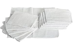 efase Pack 12 BAYETAS PAÑO 40x40 Rejilla Blanca 100% algodón. Bayeta Multiusos y multisuperficie.