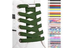 SULPO Lacets chaussures avec fermeture rapide en métal - Lacet elastique adulte et enfant - Lacets elastique plats sans noeuds pour les baskets, converse, sneakers - No Tie Lacets silicone