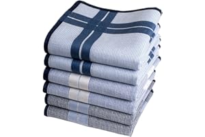 MERRYSQUARE 6 pañuelos de caballero - Modelo "Hamilton" - 40 centimetros