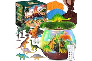 RONSTONE DIY Giocattoli Dinosauri per Bambini - Regali di Compleanno per Ragazzi di 4 5 6 7 8 Anni - DIY Luce Notturna Creativa Dinosauri per Bambini - Kit di Artigianato Educativo