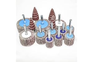 UGBO Ruota Lamellare Abrasiva Dischi Lamellari 80 Grana Abrasivi Carta Vetrata Flap Wheel Lucidatura Ruota per Trapano Smerigliatrice Utensile rotante (Ø50/40/30/25/20/16) 15 Pezzi