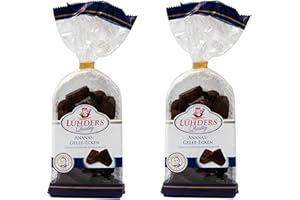 NASCHWERK Lühders Ananas Gelee Ecken– 2 x 200g – Fruchtige Gelee-Süßigkeit