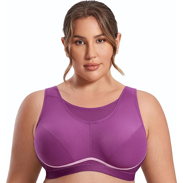 WingsLove Vrouwen Sport BH Volledige Dekking Hoge Impact Draadloos Workout Niet Gewatteerde Schokbreker Ultieme Run Bra Plus Size, Wit, 100G