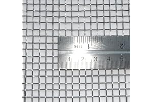 4.08mm Hole Size - Stainless Steel 316L - Cut Size:60cm x 60cm Sheet - 5 Mesh Count - Woven Wire Mesh - by Inoxia