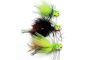 Tigofly 6 unids/lote superficie Seaducer rana espuma cabeza Popper Bass Fly Pesca moscas señuelos (surtidos)