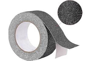 Fruitlet® Bande Antiderapante Escalier 5 m x 2,5 cm, Ruban Adhésif Antidérapant Noir, Bande Adhesive Antiderapante pour Extérieur et Intérieur, Scotch Antiderapant Ruban Antidérapant Imperméable