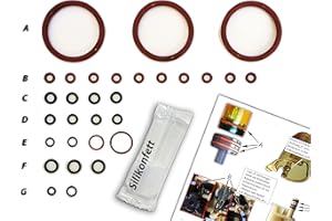 BOHNENGLÜCK Juntas/kit de mantenimiento (XL) para DeLonghi ECAM/ETAM grupo de preparación y Thermoblock | juntas tóricas | calidad superior con vídeo en línea