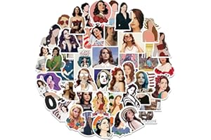 KOWASO 50 Uds. Pegatinas de Lana Del Rey calcomanías para botella de agua, portátil, equipaje, coche, bicicleta, pegatinas de vinilo impermeables, paquete
