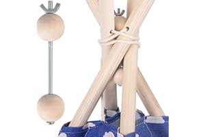 Nukido Tipi Stabilisateur de tente 122 x 3 cm Kit d'outils Tea-Pee pour enfant Stabilisateur Tipi Système de blocage pour système anti-effondrement Tipi Tipi Tipi