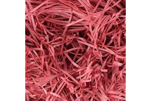 HOMO TRENDS 200 Grams Shredded Paper for Hampers Shredded Tissue Paper Gift Packaging Hamper Filling, Basket Filler and Gift Box Filling(Deep Red)