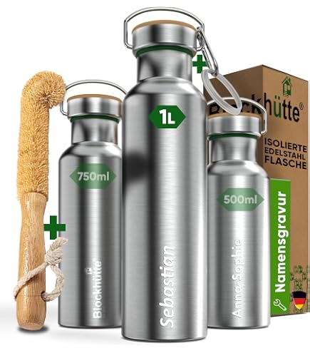 Personalisierte Edelstahl-Trinkflasche Für Kinder – Mit Namen & Motiv – Nachhaltig Mit Holzdeckel – Perfekt Für Kindergarten & Schule