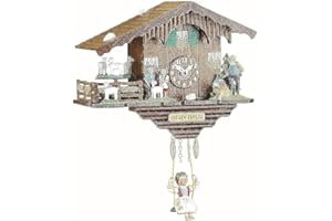 Trenkle Kuckulino Reloj en Miniatura de la Selva Negra casa Suiza Cuarzo con Cabras Que da Vueltas y Llamada del cucú TU 2020 SQ