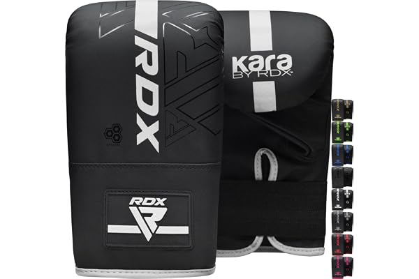 RDX Gants de Boxe pour Muay Thaï et D'entraînement, Kara Gants de Sac Frappe en Maya Hide Cuir pour Kickboxing, Sparring, MMA, Vitesse Ball, Arts Martiaux et Pattes d'ours, Punching Ball Gloves