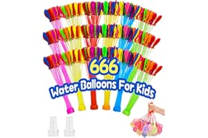 Birshe Balon do Wody,666 szt Balony Wodne Bomb Wodnych Wielokolorowe Balonów Wodnych Wielokolorowegry Wodne z Pomoc do Napełniania Kranu Letnia Impreza w Plenerze Basen Ogród na Plaży