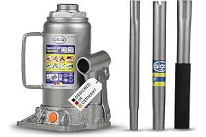 ‎ALCA alca® Hydraulischer Unterstellheber 10t I Doppelkolben, GS & TÜV Zertifiziert, Hubhöhe 205–390 mm, Öl nachfüllbar, Wagenheber - ideal für SUV, Transporter & Wohnmobile