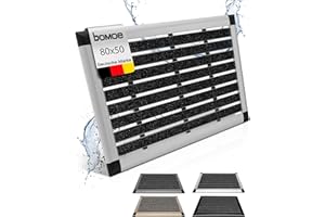 ‎BOMOE bomoe Door Mat Outdoor Aluminium Door Mat 50 x 80 cm Non-Slip Rustproof AluGant Front Door Door Door Mat Outdoor Shoe Scraper - Entrance Mat Aluminium Floor Mats Foot Scraper Outdoor Shoe Mat Outdoor