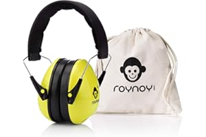 roynoy | Protection auditive pour enfants et bébés | à partir de 2 ans | Protection d'oreille pour enfants | Cache-oreilles | Protection contre le bruit bébé | Casque anti-bruit pour enfants (jaune)