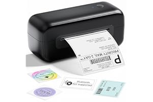 Phomemo Impresora de Etiquetas PM246S, Impresora térmica DHL para Mac/PC, Etiquetas de envío, Impresora de Etiquetas, Impresora autoadhesiva para Amazon, Etsy, Shopify, Royal Mail, DHL, FedEx-Negro