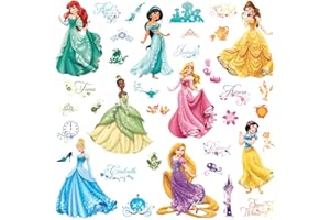 RoomMates Pegatinas de Pared Princesas Disney Debutantes, Sintético, Multicolor, Grande, 37