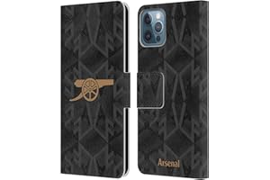 Head Case Designs Officially Licensed Arsenal FC Away 2022/23 Crest Kit Leather Wallet Case Compatible With Apple iPhone 12 / iPhone 12 Pro