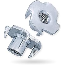 50 Dadi A T M8 X 11mm Boumvid - Con 4 Griffe Per Legno, Acciaio Zincato - Foto 6