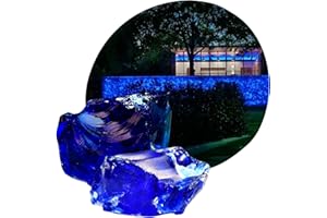 ‎V-PREMIUM SOLUTION V-PREMIUM SOLUTION - Decorative Stone - Blue 20 kg - Garden Decoration - Decorative Stone - Gabion Stones - Crystals Decoration - Rock Crystal - Glass Stones - Pebbles - Small Stone - 10-20 cm (Blue,