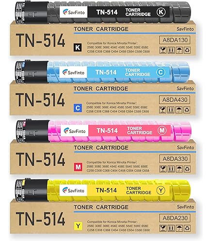 Konica Minolta TN-514K TN-514C TN-514 TN-514Y Bizhub C458 C558