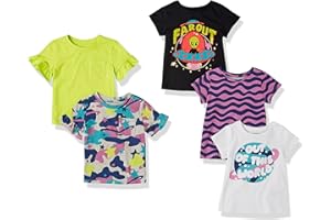 Amazon Essentials T-Shirt a Maniche Corte (precedentemente Spotted Zebra) Bambine e Ragazze, Confezioni Multiple