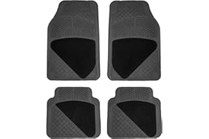 CarMats.co.uk Rubber Car Mats - All Weather Universal Non-Slip Heavy Duty Floor Mats - For Cars, SUVS, Trucks & Vans.