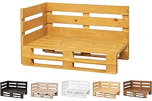 PALETS TALAVERA Chaise Longue Sofa Palets geschliffen und gebürstet Innen/Außen neuer Palettensessel / Sofa für Terrasse (80 cm x 80 cm, Eichenholz)