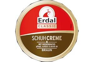 Erdal Dosencreme braun, Schuhcreme mit Bienenwachs - nährt und pflegt das Leder, 1er Pack (1 x 75 ml)