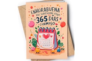 Greeting Cards for Everyone Tarjeta de Aniversario para Hombre, Mujer - Tarjeta Graciosa para Marido, Novio, Novia - Regalo de San Valentín para Pareja - Regalo de Feliz Aniversario - EU 4