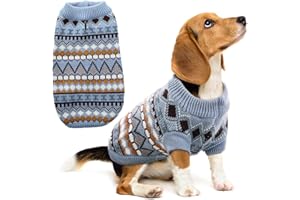 Hjumarayan Jersey Perro - Jersey Perro Mediano Precioso Jersey para Perros Jersey Navidad Perro, Jersey Cálido para Perro Ropa Boho Perro Mediano, Ropa para Perros Medianos (Azul L)