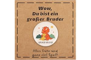 TUZELIYA Geschenk für Geschwister - Anstecker Geschwister mit Sicherheitsnadel Grußkarten - Schwangerschaft Ankündigen Geschenk zur Geburt - Weihnachtsgeschenke für Jungen Mädchen